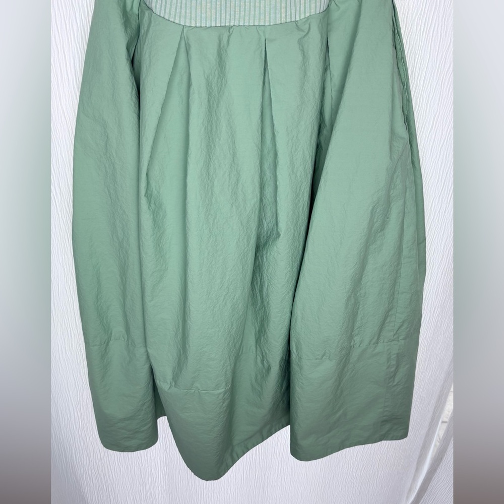 Free People, Light Green Fit-and-Flare Cotton Blend Dress, Size Large 12 -14 - Picture 8 of 12